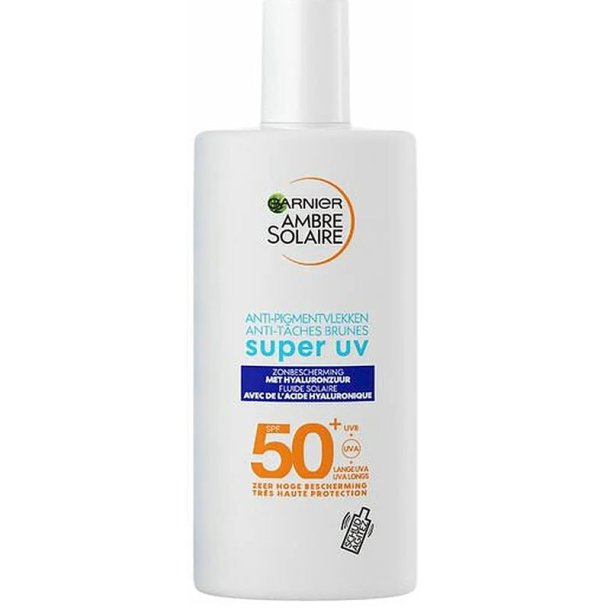 Garnier Ambre Solaire Super UV Anti-Pigmentvlekken SPF50+ � Gezichtszonnecrème met Hyaluronzuur &amp; E-vitamine 40 ml