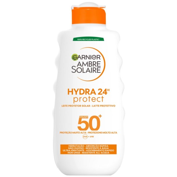 Garnier Ambre Solaire Hydra 24 Protect SPF50+ � Solkrem til Ansikt &amp; Kropp 200 ml