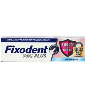 Proteselim FIXODENT Pro Plus Barrier Anti-Particles Frisk Smag � Kl�becreme til Tandproteser 40g