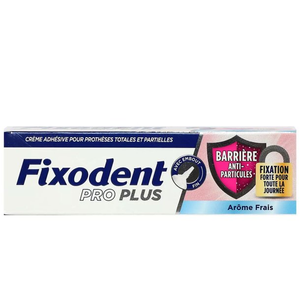 Proteselim FIXODENT Pro Plus Barrier Anti-Particles Frisk Smag � Kl�becreme til Tandproteser 40g