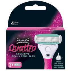 Wilkinson Sword Quattro for Women Sensitive Rasierklingen � 3 Stk.