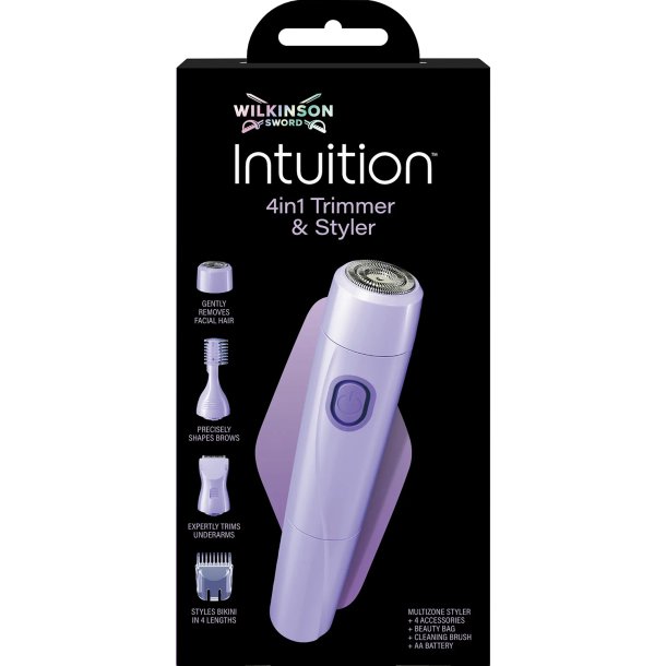 Wilkinson Sword Intuition 4-in-1 Trimmer &amp; Styler � Multistyler för Ansikte, Ögonbryn, Armpits &amp; Bikinilinje