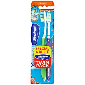 Wisdom Xtra Clean Medium Tannb�rster � Dyptg�ende Rengj�ring � 2 stk.