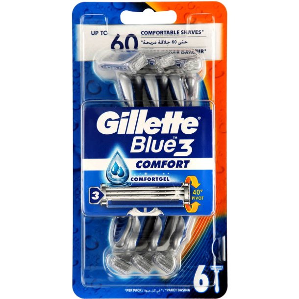 Gillette Blue3 Comfort kertakäyttöhöylät – 6 kpl.