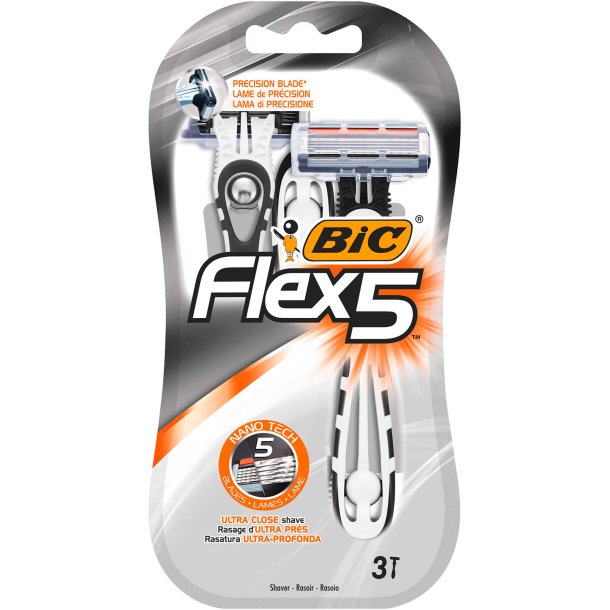 BIC Flex5 Engangsskrabere � 3 stk.