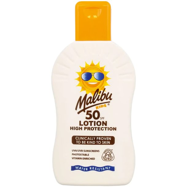 Malibu Kids Lotion SPF 50  hg solskydd fr barn, 200 ml