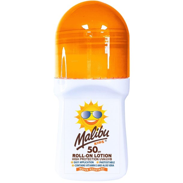 Malibu Kids Roll-On Lotion SPF 50 � solkräm för barn med smidig roll-on, högt skydd