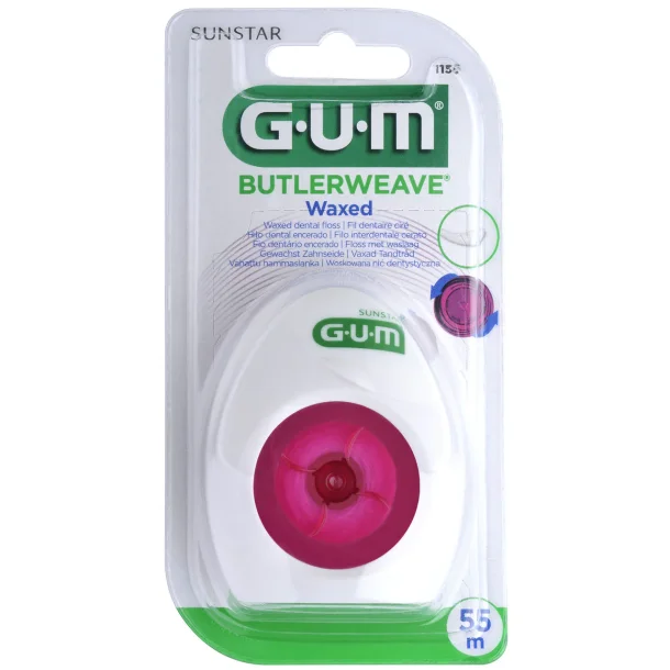 GUM Tandtrd Butlerweave Waxed Uden Smag