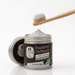 Dr. Ginger's Powdered White Charcoal &amp; Hydroxyapatite Coconut Mint � Tandpoeder met wit actieve kool (36g)