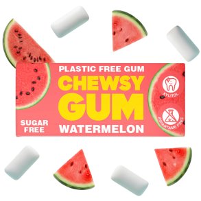 Chewsy Gum Watermelon Kauwgom met Xylitol  Suikervrij & Plasticvrij