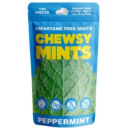 Chewsy Mints Peppermint � Suikervrije Mintpastilles met 96% Xylitol (150 st.)