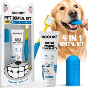 Roofus Pet Dental Kit 4-i-1 � Tandv�rdskit f�r hundar och katter