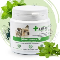 4-Beiner DENTY Dog &amp; Cat � Naturligt tandplejepulver til hunde og katte 90 g