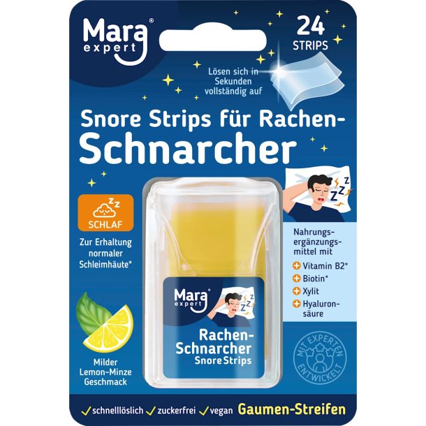Mara Expert Snore Strips � hurtigtopl�selige ganestrimler mod snorken, 24 stk.