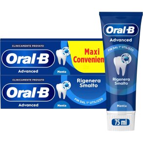 Oral-B Advanced Regenerates Enamel Mint – 2 x 75 ml tandkr�m f�r att st�rka och remineralisera tandemaljen