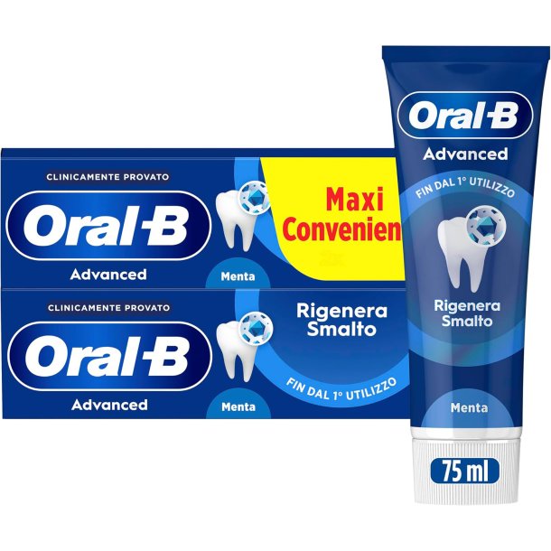 Oral-B Advanced Regenerates Enamel Mint – 2 x 75 ml tandkr�m f�r att st�rka och remineralisera tandemaljen