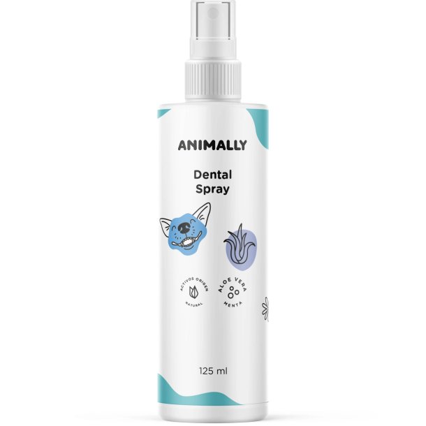 Animally Dental Spray � mundplejespray til hunde med aloe vera og mint (125 ml)