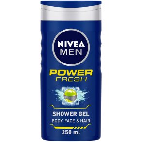NIVEA MEN Power Fresh Shower Gel � voor lichaam, gezicht en haar, 250 ml