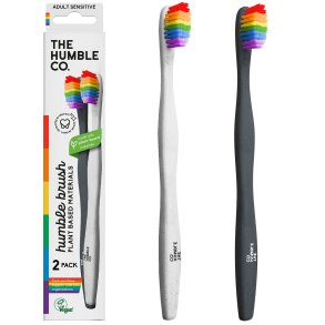 2 st. Vxtbaserade tandborstar PROUD Sensitive The Humble Co.
