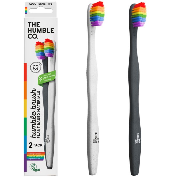 2 st. Vxtbaserade tandborstar PROUD Sensitive The Humble Co.