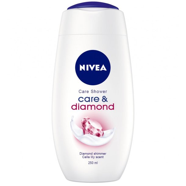 NIVEA Diamond Touch Argan Oil Caring Shower Cream – pleiende dusjkrem med sensuell liljeduft (250 ml)