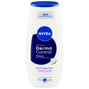 NIVEA Derma Control Restore Care Shower – f�r empfindliche Haut mit Hyaluron und Vitamin E (250 ml)