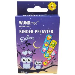 WundMed Barns Gips Ugglamotiv - 10 st.