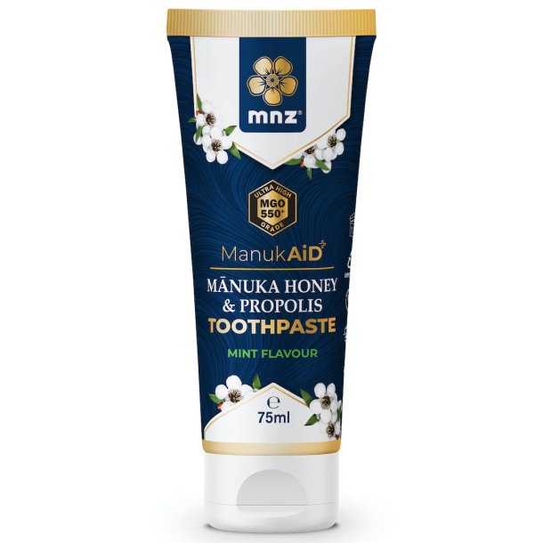 MNZ ManukaAid+ Zahnpasta mit MGO 550+ Manukahonig und Propolis – 75 ml