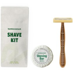 Bambovement Shave Kit – barberscheermes met bamboe handvat en scheerzeep