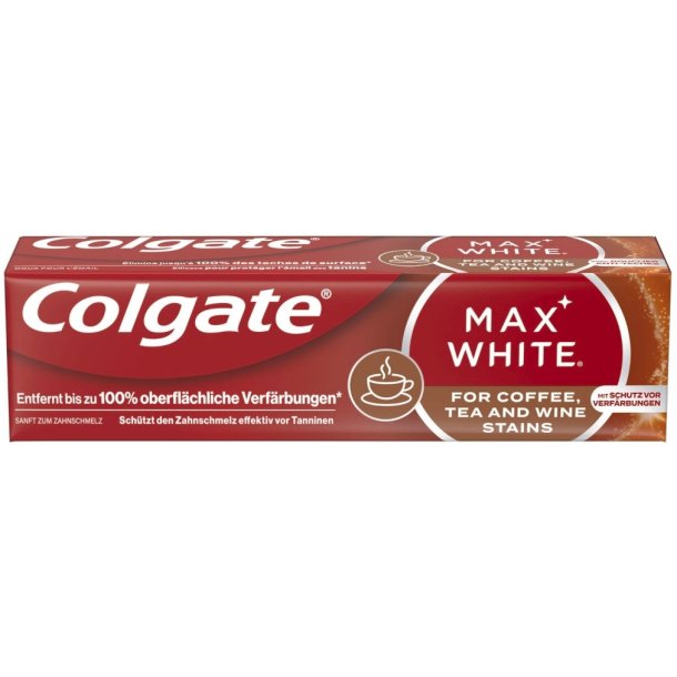 COLGATE Whitening Zahnpasta Max White for Coffee, Tea &amp; Wine Stains � 75 ml