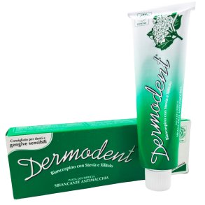 Dermodent Whitening Zahnpasta mit Wei�dorn, Stevia und Xylitol – fluoridfrei – 100 ml