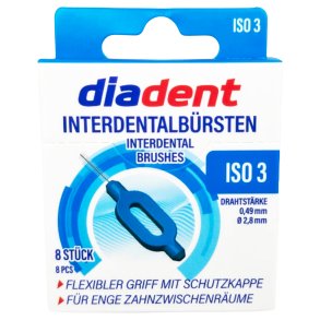 Diadent mellemrumsb�rster ISO 3 � 8 stk.