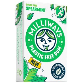 Kopi af Milliways Peppermint sukkerfrit tyggegummi med xylitol � plastfrit og plantebaseret (19g)