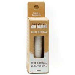 Naturlig Silke Tandtrd Bio Bamb Glasdispenser 30 mtr