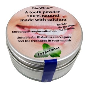 Kopi af Bio-White �kologisk Peppermint tandpulver med xylitol � 35 g
