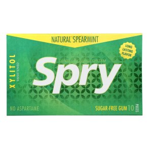Spry Natural Spearmint sukkerfrit tyggegummi med xylitol � 10 stk.