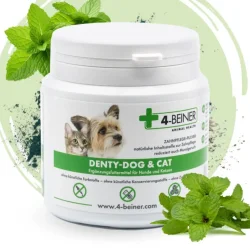 4-Beiner DENTY Dog &amp; Cat � Naturligt tandplejepulver til hunde og katte 90 g