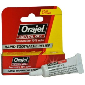 Orajel Dental Gel mod tandpine med 10% benzocain (5.3g)