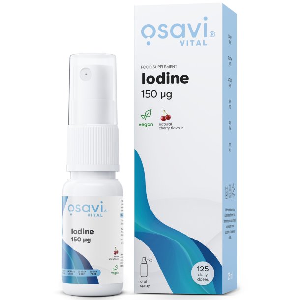 Osavi Iodine mundspray 150 �g med xylitol og kirseb�rsmag � 25 ml