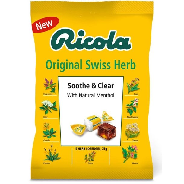 Kopi af RICOLA Framboise &amp; M�lisse au citron � bonbons aux herbes sans sucre au go�t frais de baies (50g)