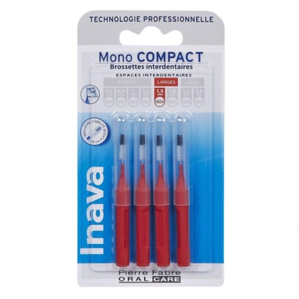 Kopi af Kopi af Kopi af Inava Trio Compact Brossettes interdentaires ISO 1, 4 &amp; 5 � 3 tailles en un manche pratique