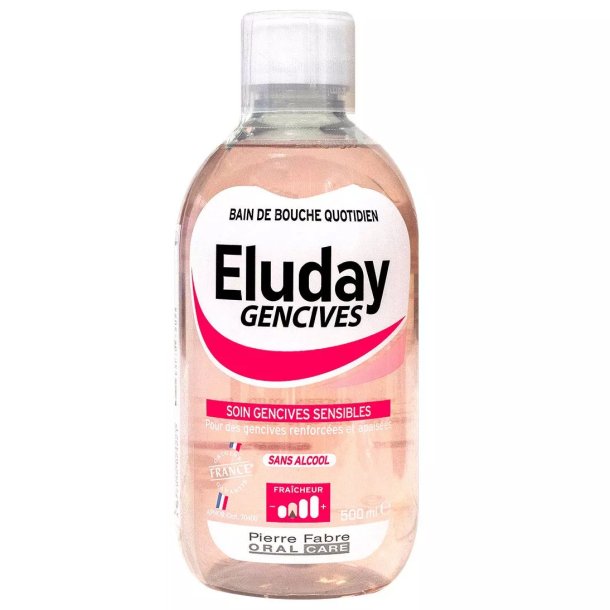 Xylitol Mundskyl ELUDAY Gencives Gums til f�lsomt tandk�d � 500 ml