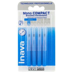 Inava Mono Compact mellemrumsb�rster 4 stk. � 0.8 mm ISO 1