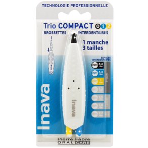 Inava Trio Compact interdentalb�rster med 3 st�rrelser � ISO 0, 1 og 2