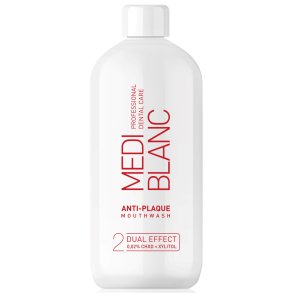 Medi Blanc Anti-Plaque mundskyl med xylitol og 0.02% chlorhexidin � 500 ml