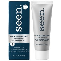 Seen Microbiome Care Zahnpasta mit Postbiotika, Hydroxyapatit und Xylitol – fluoridfrei, 113 g