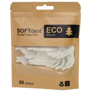 SOFTdent ECO hammaslankain PLA:sta (biopohjainen muovi) – 50 kpl