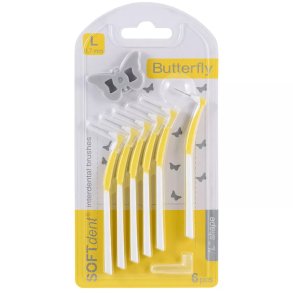 SOFTdent Butterfly L Mellemrumsb�rster 0.7 mm � ISO 1 (6 stk.)