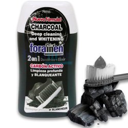 Foramen 2-i-1 Charcoal tannkrem og munnskyll med aktivt kull (100 ml.)