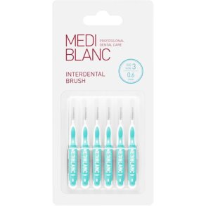 Mediblanc Interdental Brush mellemrumsb�rster 0.6 mm ISO 3 (6 stk.)